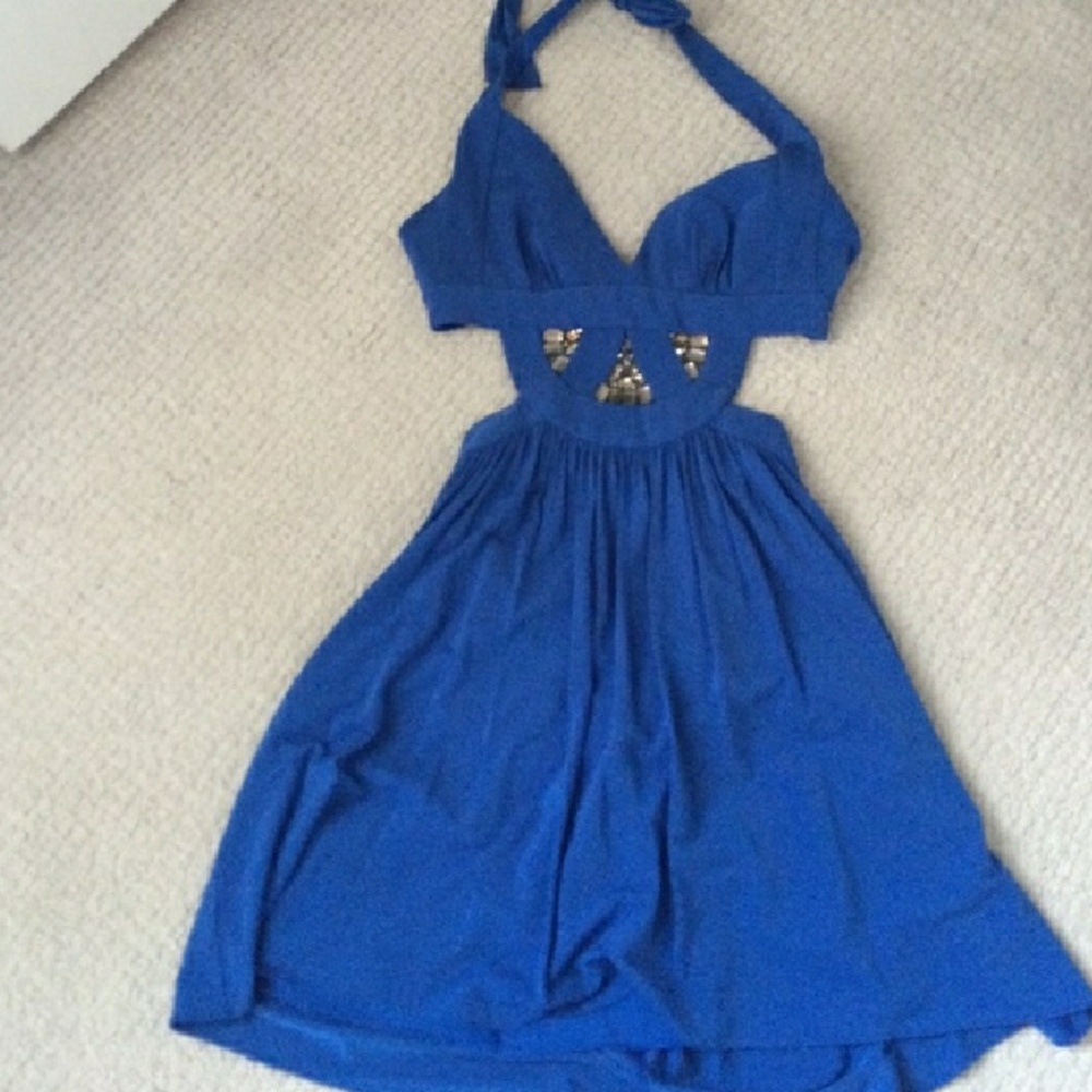 Sexy royal blue dress